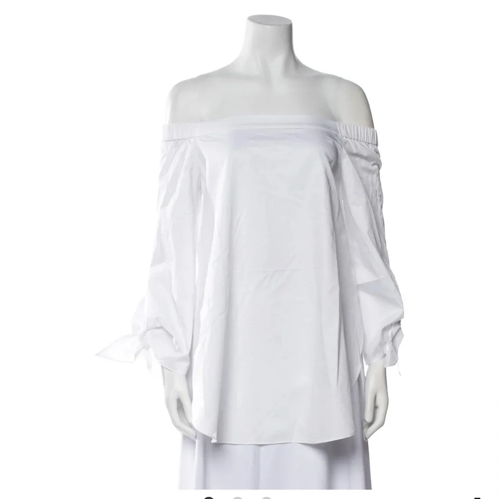 Tibi White Off-Shoulder Top - Picture 1 of 3